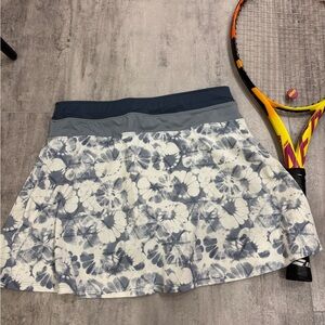 Prince Blue and White Floral Tennis Skirt - M